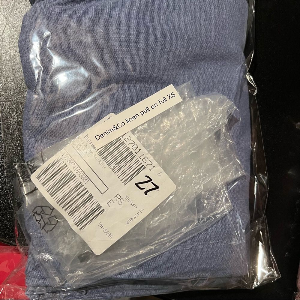 NWT Denim & Co. Linen Blend Pull-On Full-Length Pants | Size XS - Picture 10 of 10